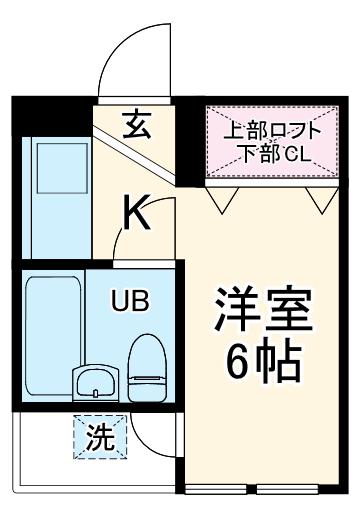 STRAWBERRY CUBE(ワンルーム/4階)の間取り写真