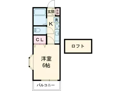 オリエンタルドミール(1K/2階)の間取り写真