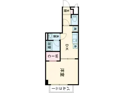 大裕ビル(1K/4階)の間取り写真