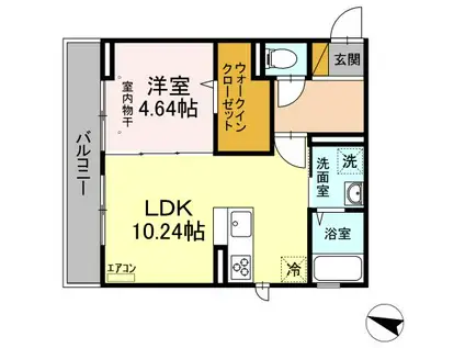 マーベラス八千代(1LDK/3階)の間取り写真
