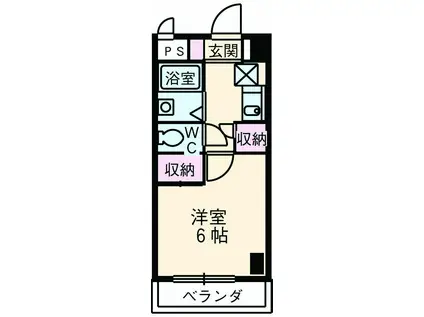 AD浦安(1K/2階)の間取り写真