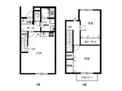 アスピリア　常安Ａ(2LDK)の間取り写真