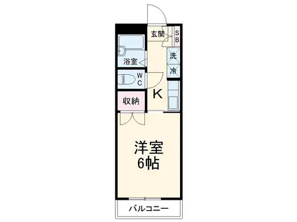 マナコート(1K/1階)の間取り写真