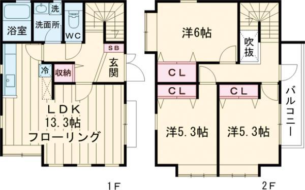 ルーテアガーデン(3LDK)の間取り写真