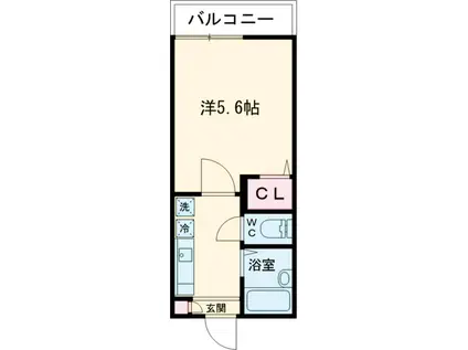 FELICE新井薬師前Ⅰ(1K/2階)の間取り写真