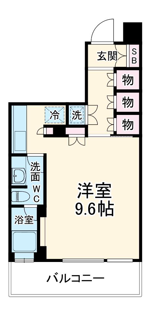 HF新横浜レジデンス(1K/6階)の間取り写真