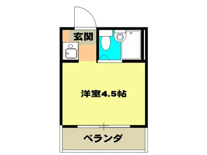 グレースけやき台(ワンルーム/3階)の間取り写真