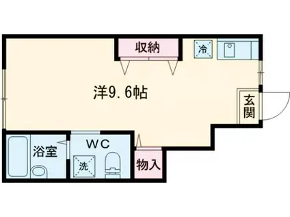 ピーオーザイル小岩(ワンルーム/1階)の間取り写真