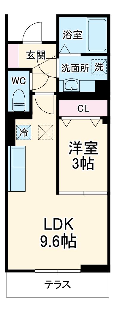 SOLANA Ⅱ(1LDK/1階)の間取り写真