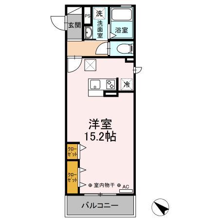 M STYLE(ワンルーム/3階)の間取り写真