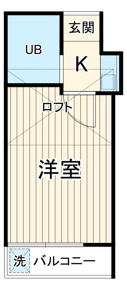 ナビオパラシオ茅ヶ崎(1K/1階)の間取り写真