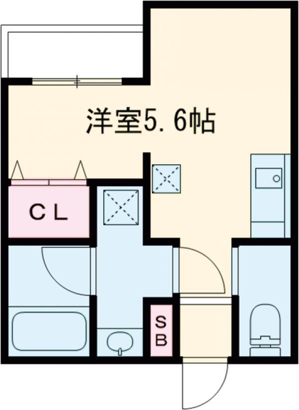 BEAU(ワンルーム/3階)の間取り写真