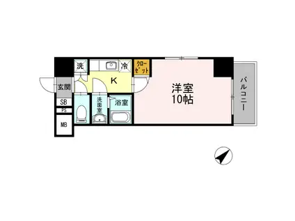 JPNOIE早稲田(1K/3階)の間取り写真