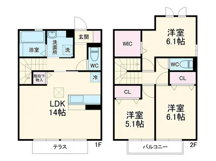 マイスター蔵前 A棟(3LDK/1階)の間取り写真