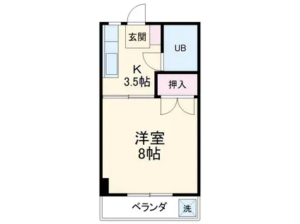 コーポダイマツ(1K/3階)の間取り写真