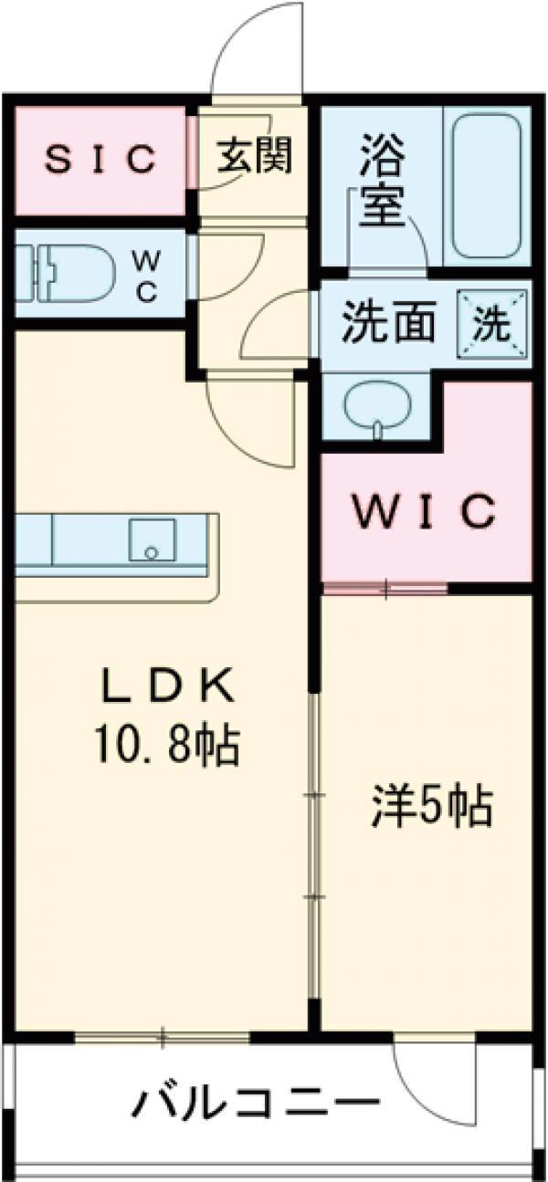 ラ・ミアカーサ東中野(1LDK/2階)の間取り写真