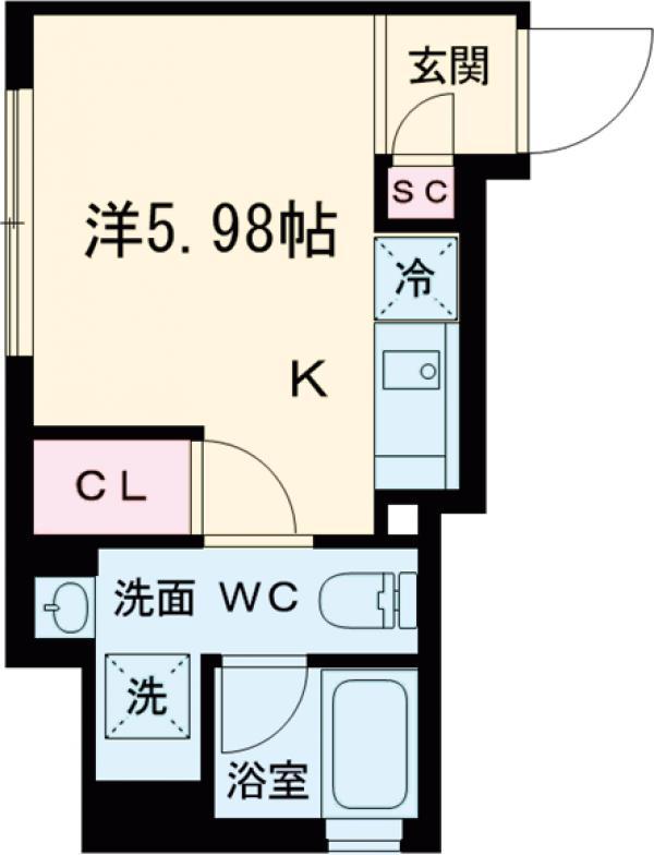 ファーレ大塚Ⅱ(ワンルーム/2階)の間取り写真