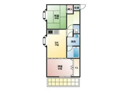 KS DWELLING(2DK/2階)の間取り写真