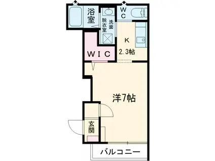 PRENDRE -Y-(1K/1階)の間取り写真