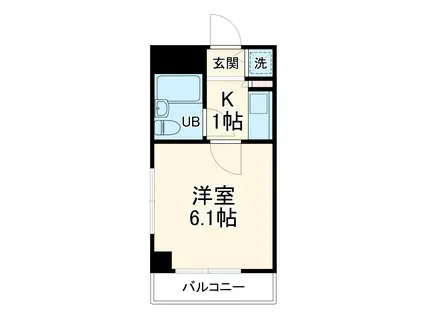 DORMITORY GOKOH(1K/2階)の間取り写真