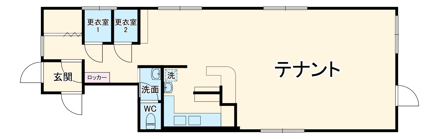 大喜ビル(ワンルーム/1階)の間取り写真
