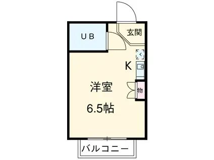 メイプル羽根北(1K/1階)の間取り写真