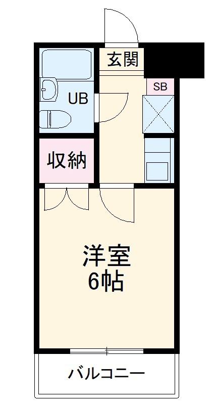サンノーブル勝田台(1K/2階)の間取り写真