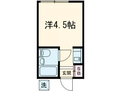 ドエルトコロ(ワンルーム/2階)の間取り写真