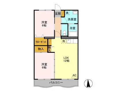 エディフィスKT(2LDK/1階)の間取り写真