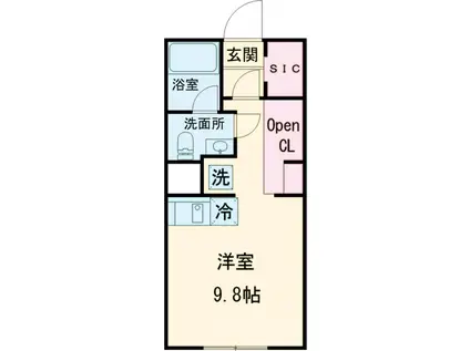 RJカーサ松陰神社(ワンルーム/3階)の間取り写真