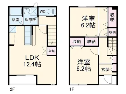 シンフォニア狭山(2LDK)の間取り写真
