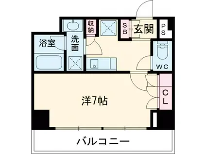 TLRレジデンス町田(1K/5階)の間取り写真