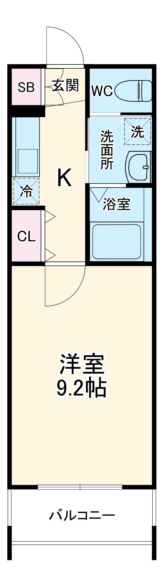 フォレストCKⅡ(1K/3階)の間取り写真