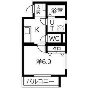 エルピスⅠ(1K/5階)の間取り写真