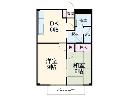 メゾンフォーラム(2DK/1階)の間取り写真