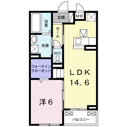 グランリヴェール呉服Ⅰ(1LDK/3階)の間取り写真