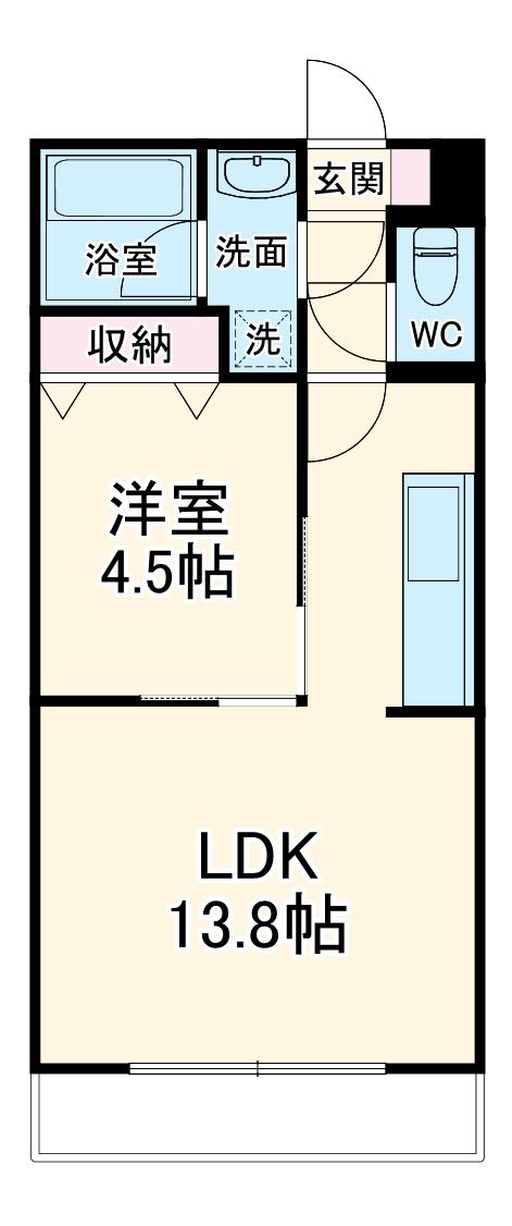 サウスERN TOWN Ⅰ(1LDK/2階)の間取り写真