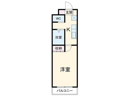 A・CITY八帖(1K/4階)の間取り写真