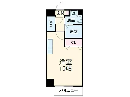 A・CITY三河安城北館(ワンルーム/6階)の間取り写真