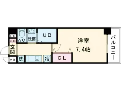 OLIVE PALACE(1K/3階)の間取り写真