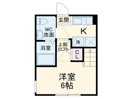 アベニール(1K/2階)の間取り写真