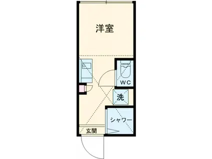 エムズコート深沢(ワンルーム/1階)の間取り写真