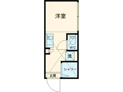 エムズコート深沢(ワンルーム/2階)の間取り写真