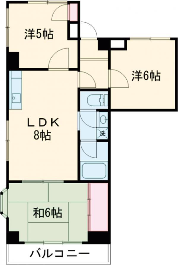 ヒルズセントポール(3LDK/2階)の間取り写真