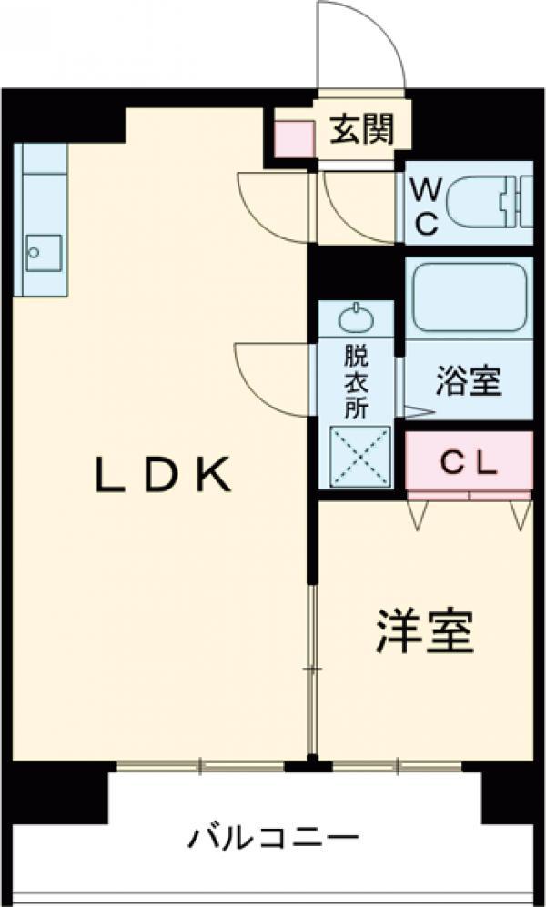 LIBTH千代(1LDK/12階)の間取り写真
