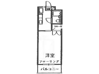 メゾンニシヤマ(1K/1階)の間取り写真