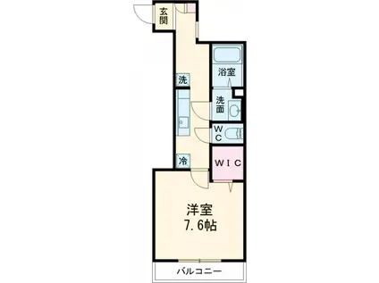 リブリ・小岩(1K/1階)の間取り写真