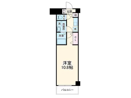 パークビラ瑞穂(1K/4階)の間取り写真