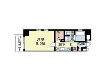 プレシャスコート金山(1K/8階)の間取り写真