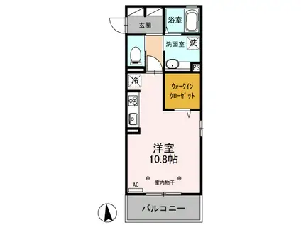 ヤンガー佐野(ワンルーム/3階)の間取り写真